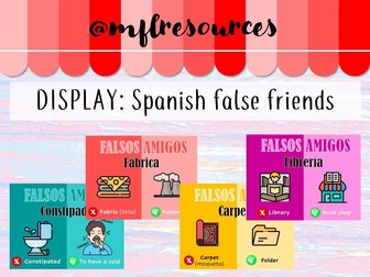 DISPLAY: Spanish false friends