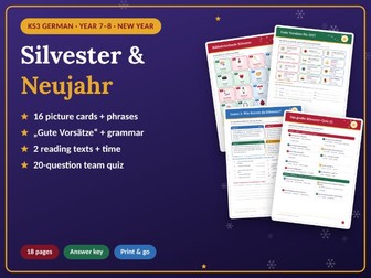 Silvester & New Year Resolutions KS3 German