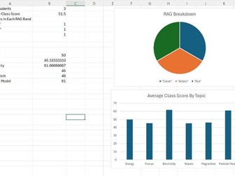 Assessment Tracking Sheet with Graphs