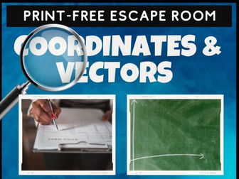 Coordinates and Vectors Escape Quiz - End of Term