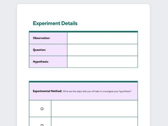 Scientific Method Worksheet