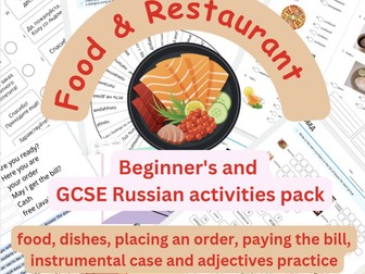 Russian GCSE & Beginners: Food, restaurant, order, bill