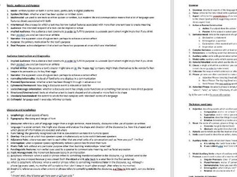 A Level English Language Paper 1 Section A Bundle: Past Paper & Exemplar