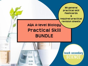 AQA A-level Biology Required Practical Revision Sheets and Scientific Methodology Flashcards
