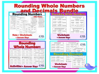 Rounding Whole Numbers and Decimals Resources in ONE Bundle