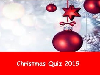 Christmas Quiz 2019