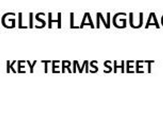 English Grammar and Key Term Toolkit for GCSE, A-Level and ESL learners