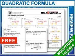Quadratic Formula (GCSE Topic Review)
