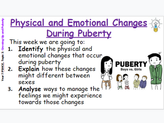 KS3 PSHCE - Growing up and Puberty