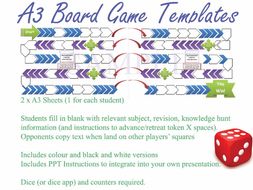 a3 2 player board game template learning activity adaptable to