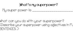 Create your own superpower (worksheet) | Teaching Resources