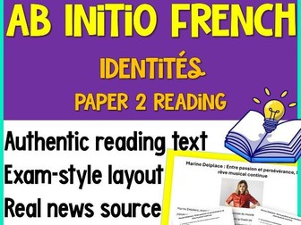 IB French Ab Initio Reading Text | Human Ingenuity (Musique) | Exam Prep