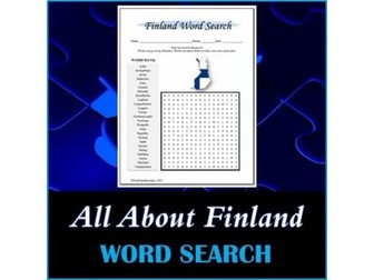 All About Finland Word Search Puzzle