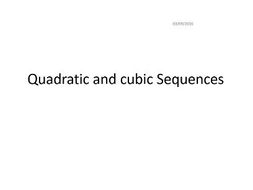 Finding the nth term of quadratic and cubic sequences using the difference method