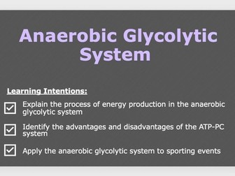 A Level PE - Anaerobic System