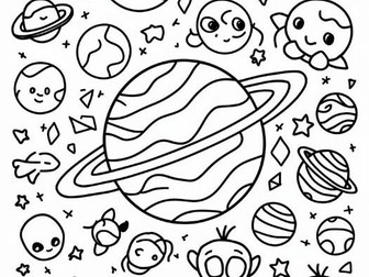 Space Colouring Pages (4-10)