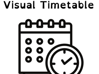 Simple Black and White Visual Timetable