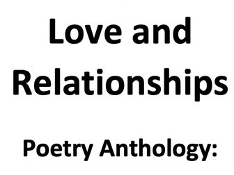 KS3 Love and Relationships Poetry Anthology