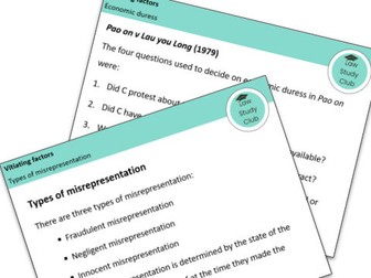 Vitiating factors - lesson slides (AQA A-level law)