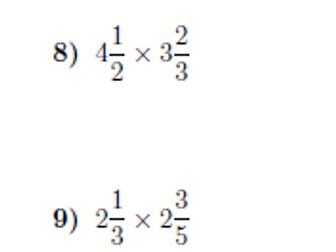 photo Multiplying Mixed Numbers By Whole Numbers Worksheet Tes tes