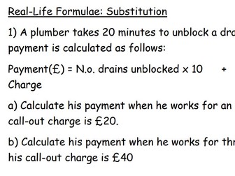 Substitution into Real-Life Formulae
