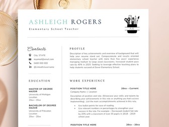 Teacher Resume Template