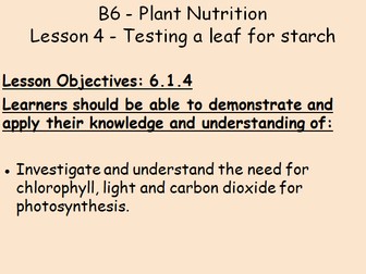 B6 Plant Nutrition IGCSE Biology L4