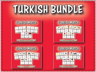 Turkish Vocabulary Match Bundle
