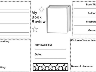 Book Review Worksheet