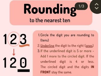 Rounding to 10, 100 and 1000 posters