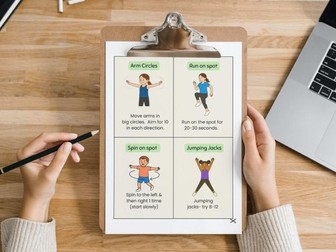Movement & Brain Break Activity Cards. 28 Cards for Calm and Focus.