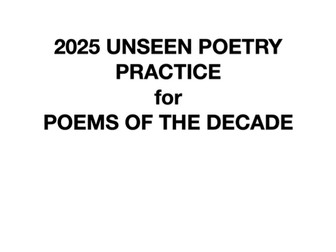 Practice Questions: 2025 Edexcel A-Level Poems of the Decade and Unseen Poems