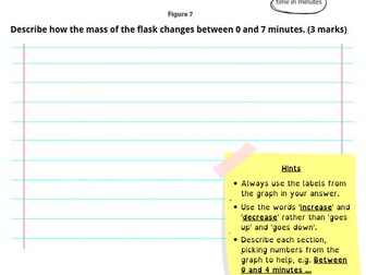 Rates of Reaction Graph GCSE Exam Question Help Sheet