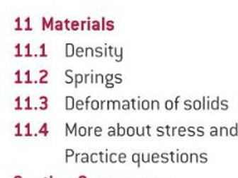 AQA AS PHYSICS C11 MATERIALS