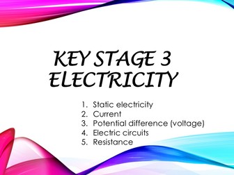 KS3_Secondary 1 checkpoint_worksheet and revision : Electricity
