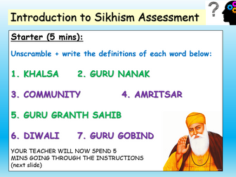 Sikhism Assessment