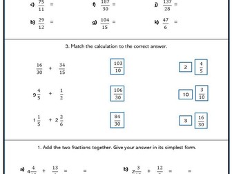 Improper Fractions to Mixed Numbers Higher