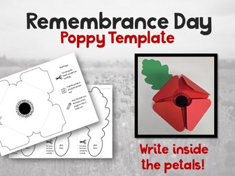 Remembrance Day Poppy activity