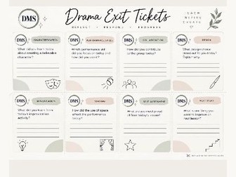 Drama exit tickets - plenary’s done!