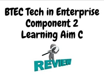 BTEC Tech in Enterprise - Component 2 - Reviewing the Pitch