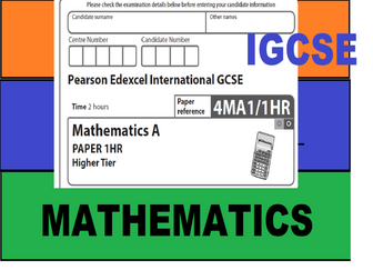 Edexcel Jan 2022 IGCSE Mathematics A 1 HR Higher Tier