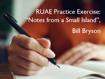 RUAE / Close Reading Practice Assessment