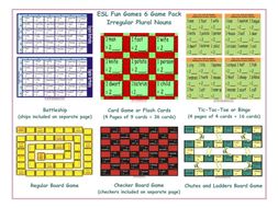 Irregular Plural Nouns 6 Board Game Bundle
