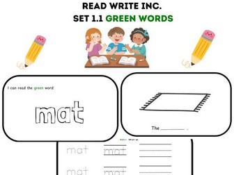 Read Write Inc. (Set 1.1 green words) Worksheets