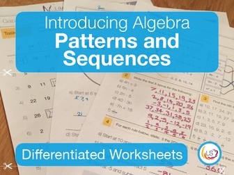 Algebra Patterns and Sequences | Worksheets