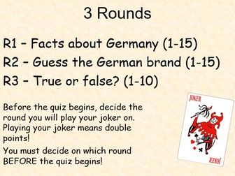 How much do you know about Germany quiz (nice for first lesson)