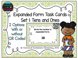 Expanded Form Task Cards Set 1: Tens and Ones