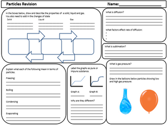 Particles revision Worksheet for year 7