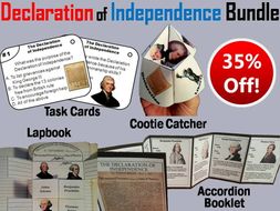 The Declaration of Independence Task Cards and Activities Bundle