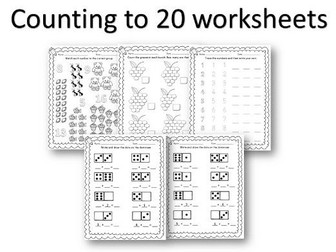 Reception / Year 1 counting to 20 worksheets